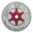 Kép 2/2 - SunRace CSMZ800 WA1B kazettás lánckeréksor, 12s, 11-51T, ezüst-piros, OEM kiszerelés