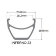 Kép 2/2 - SunRinglé Inferno 23 MTB felni, 26 colos (559x23 mm), 32H, tárcsafékes, illesztett, fekete