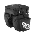 Kép 1/3 - Roswheel három részes túratáska hátsó csomagtartóra, lecsatolható, 35L, fekete