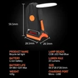 Kép 4/4 - Spyral SX-100S Creativ szív alakú hátsó lámpa 25db LED, 20 lumen, USB-ről tölthető, fekete