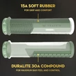 Kép 2/4 - Peaty's Monarch Pro Knurl bilincses gumi markolat, 138 mm, vékony, homokszínű (sage)