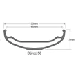 Kép 2/2 - SUNringlé Düroc 50 MTB felni, 27,5 colos (584x46/50 mm), 28H, tárcsafékes, TL-Ready, 610g, fekete
