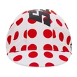 Kép 3/4 - Santini Tour de France Polka Dot futársapka, fehér - piros pöttyös
