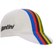 Kép 1/4 - Santini UCI World Champion futársapka, fehér - szivárvány színű