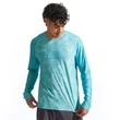 Kép 3/6 - Pearl Izumi Elevate férfi hosszú ujjú Trail mez, kék mintás, L-es