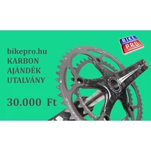 Letölthető bikepro.hu KARBON ajándék utalvány (30000Ft)