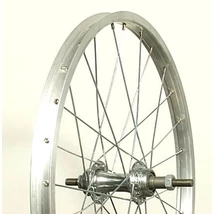 Neuzer 20-as (406 mm) hátsó kerék, csavaros tengellyel, menetes racsnihoz, szf, 28H, ezüst