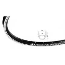 Remerx Dragon L-719 felni, 26 colos (559 x 24/19 mm), 36H, felnifékes, illesztett, fekete