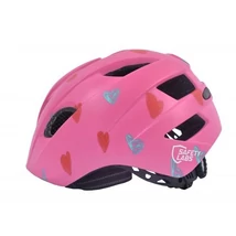Safety Labs Fiona Light gyerek bukósisak, LED világítással, S-es méret (48-53 cm), szivecskés, rózsaszín