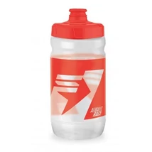 Superior F.L.Y műanyag kulacs, 400 ml, csavaros, átlátszó-piros