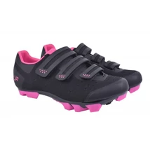 FLR F-55 Knit MTB kerékpáros cipő, SPD, fekete-rózsaszín, 36-os