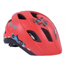 Safety Labs Dino Light gyerek bukósisak, LED világítással, S-es méret (48-53 cm), autós, piros