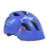 Safety Labs Dino Light gyerek bukósisak, LED világítással, S-es méret (48-53 cm), halacskás, kék