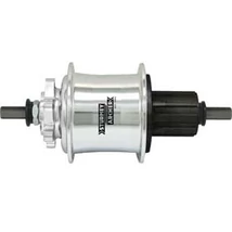Sturmey Archer CS-RK3 kazettás agyváltós hátsó kerékagy, 3s, 36H, csavaros, tárcsafékes, ezüst