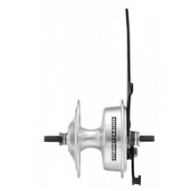 Sturmey Archer X-FD első kerékagy, 36H, dobfékes, csavaros, ipari csapágyas, ezüst színű
