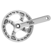 Sturmey Archer FCS722 négyszögtengelyes single speed hajtómű, 42T, 170 mm, 3/32", alumínium, dupla LV, ezüst színű
