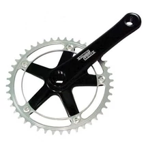 Sturmey Archer FCT68 négyszögtengelyes single speed hajtómű, 48T, 170 mm, alumínium, fekete-ezüst