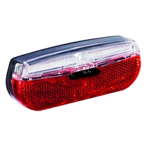 Trelock LS 812 Trio Flat hátsó elemes lámpa csomagtartóra, LED, fekete