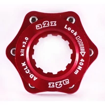 A2Z AD-CLK féktárcsa adapter Centerlockról 6 csavarosra, gyorszáras agyakhoz, piros