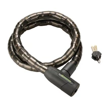 Bikefun Bull 2 kulcsos görgős zár, 120 cm x 25 mm, vázkonzol nélkül, füst színű