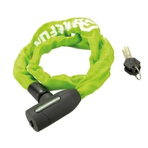 Bikefun CityChain 2 integrált fejű kulcsos láncos zár, 5 mm x 85 cm, zöld