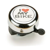 Bikefun I Love My Bike ding-dong fém csengő, ezüst színű