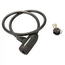 Bikefun Tackle 2 kulcsos sodronyzár, 90 cm x 10 mm, vázkonzol nélkül, füst színű