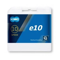 KMC E10 e-bike kerékpár lánc középmotoros pedelec-hez, 10s, 136 szem, patentszemmel, ezüst színű