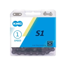 KMC S1 kerékpár lánc, 1s (1/8 col), 112 szem, barna