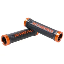 Bikefun X-HEAD Lock-on bilincses markolat, 130 mm, fekete, narancs bilinccsel