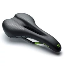 Bikefun Cortina unisex sport nyereg, anatómikus forma, 272 x 151 mm, 303 g, fekete-zöld