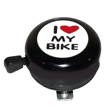 Csepel I Love My Bike ding-dong fém csengő, fekete