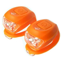 Velotech 2 LED-es első + hátsó villogó szett, narancs