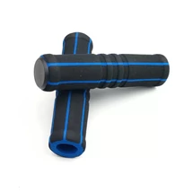 Velotech szivacs markolat, 130 mm, vékony, fekete-kék csíkos