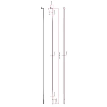 DT Swiss Aero Comp küllő, 248 x 2,3 x 1,2 mm, küllőanya nélkül, fekete