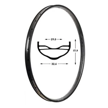Stan's No tubes ZTR Flow EX3 MTB felni, 29 colos (622 x 32,6/29 mm), 32H, tárcsafékes, fekete