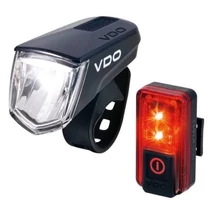VDO M60 Eco Light USB-ről tölthető lámpa szett (első és hátsó), fekete
