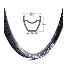 SUNringlé Helix TR25 SL MTB felni, 29 colos (622x25/21 mm), 28H, tárcsafékes, illesztett, TL-Ready, 440g, fekete