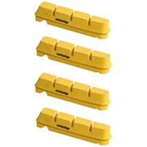 SwissStop FlashPRO csere fékbetét gumi Shimano-Sram országúti fékhez, Yellow King Compound, karbon felnihez, két pár, sárga