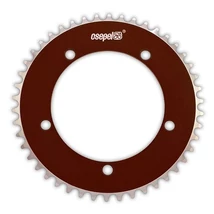 Csepel single speed első lánckerék 42T, 130 mm, 1s (1/8"), alumínium, barna