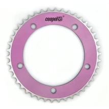 Csepel single speed első lánckerék 42T, 130 mm, 1s (1/8"), alumínium, rózsaszín