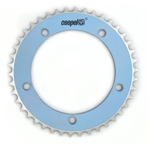 Csepel single speed első lánckerék 42T, 130 mm, 1s (1/8"), alumínium, világoskék