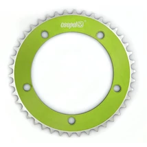 Csepel single speed első lánckerék 42T, 130 mm, 1s (1/8"), alumínium, zöld