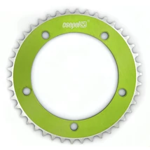 Csepel single speed első lánckerék 42T, 130 mm, 1s (1/8"), alumínium, zöld