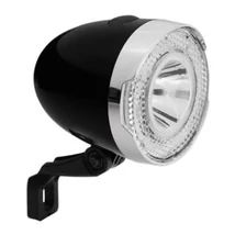 Csepel Retro elemes első lámpa villa konzollal, 0,5W LED, fekete
