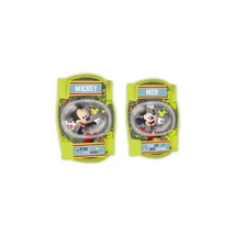 Csepel Disney Mickey Mouse gyerek könyök és térdvédő, Miki egér, neon és szürke