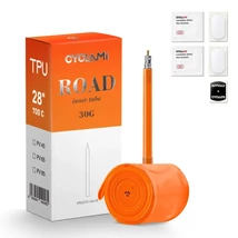 Cyclami 30G 622 x 18-32 országúti TPU belső gumi, FV45 (45 mm hosszú presta szeleppel), narancs