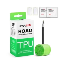 Cyclami 30G 622 x 18-32 országúti TPU belső gumi, FV45 (45 mm hosszú presta szeleppel), zöld