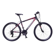Neuzer Mistral 50 2018 férfi 26-os hobbi MTB kerékpár, 21s., alumínium, 19-es vázméret, fekete-piros-cián