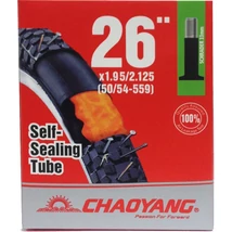 Chaoyang Self Sealant 26 x 1,95-2,125 (50/54-559) defektvédett MTB belső gumi 48 mm hosszú szeleppel, autós